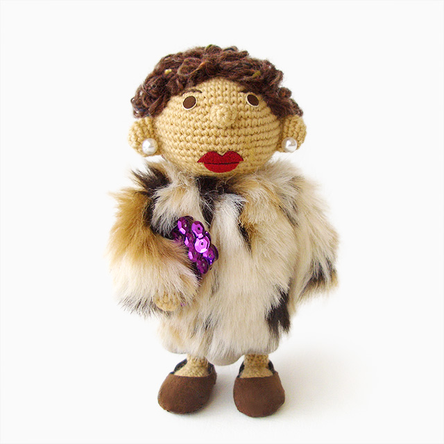 あみぐるみ　お金持ちの婦人